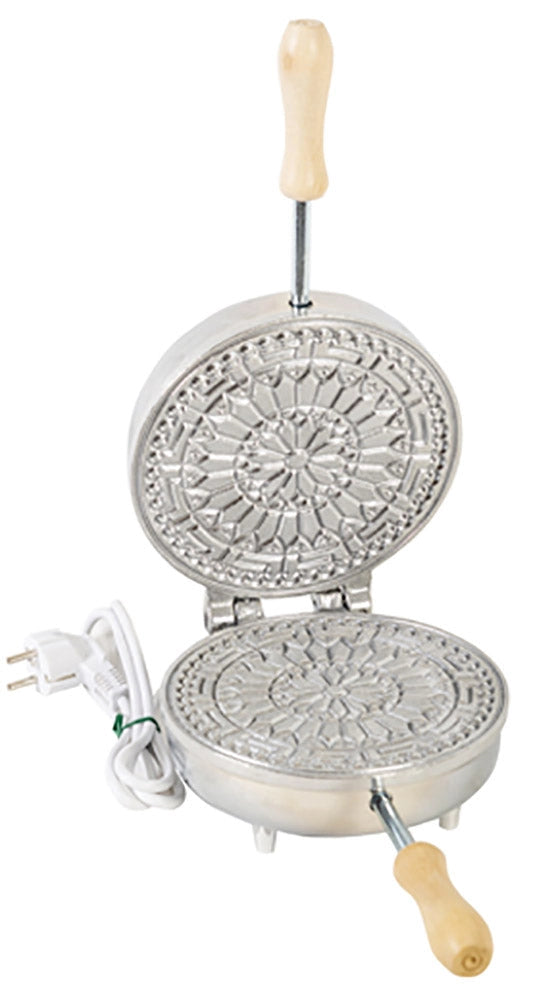 Biscottiera Elettrica 600W per Cialda Disegno Rosone Sottile e Croccante CBE Elettronica