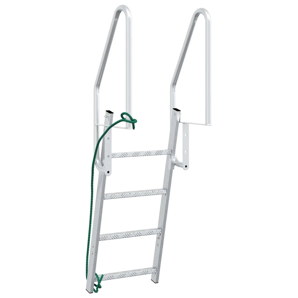 Scala da Dock a 4 Gradini Argento 58 x 77 x 166 cm Alluminio CFW3906246