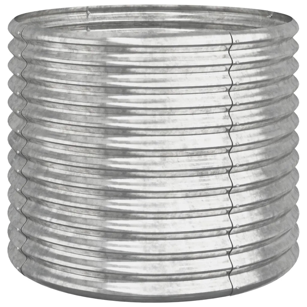 Vaso Giardino-Fioriera da Giardino Acciaio Zincato 80x80x68 cm Argento