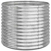 Vaso Giardino-Fioriera da Giardino Acciaio Zincato 80x80x68 cm Argento