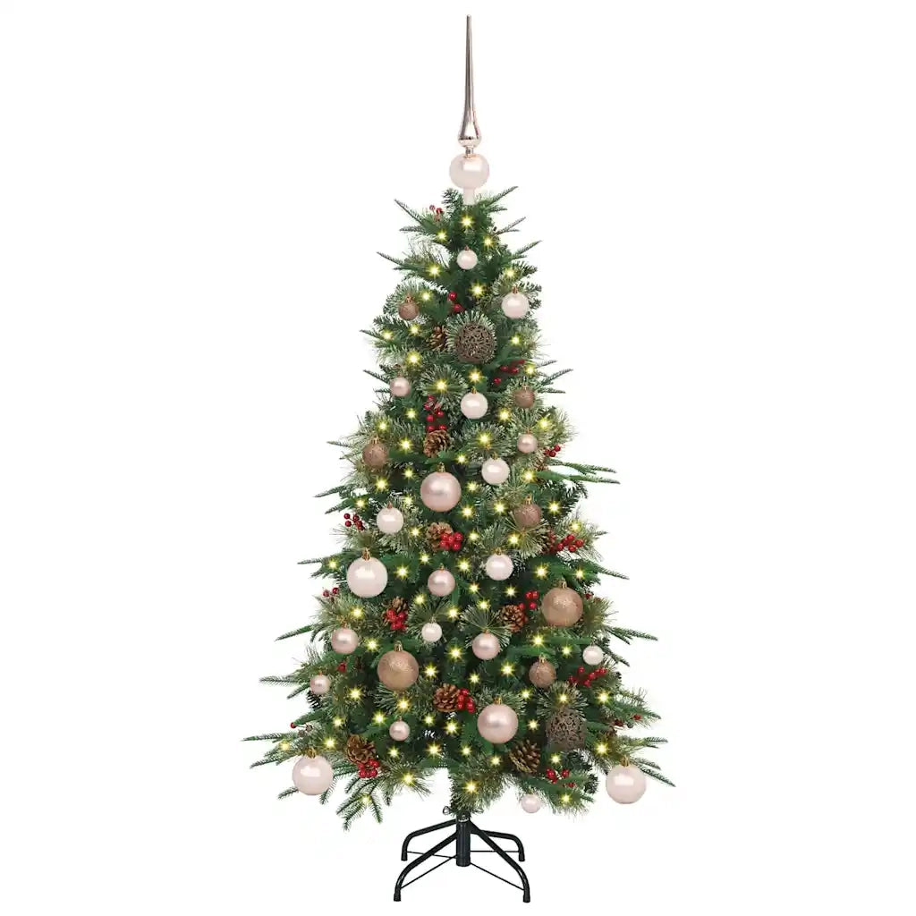 Albero di Natale | Decorazioni natalizie Artificiale con Rami Pieghevoli Verde 120 cm