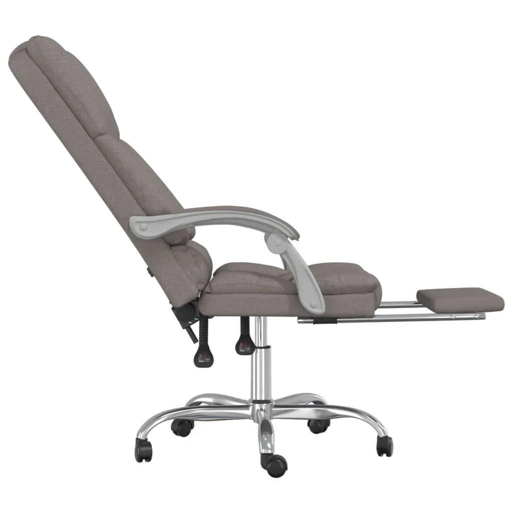 Sedia da Ufficio Massaggio Reclinabile Tortora in Tessuto cod mxl 35297
