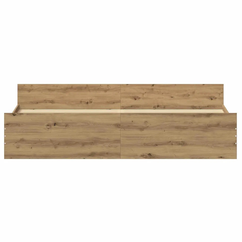 Struttura del letto Rovere artigianale 203 x 203 x 50 cm 3329304