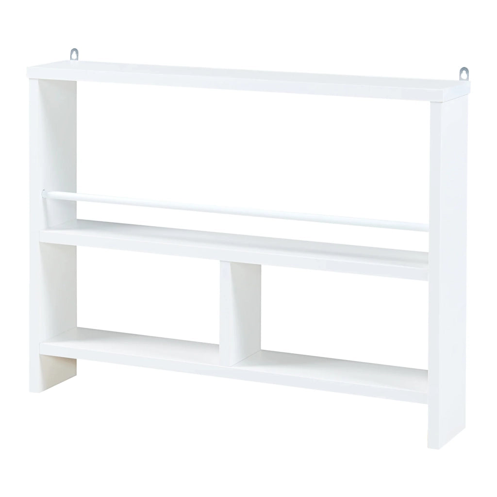 Scaffale dal design senza tempo per soggiorno/camera da letto mobiletto portaoggetti da parete 60 x 11 x 45 cm bianco 03_0011267