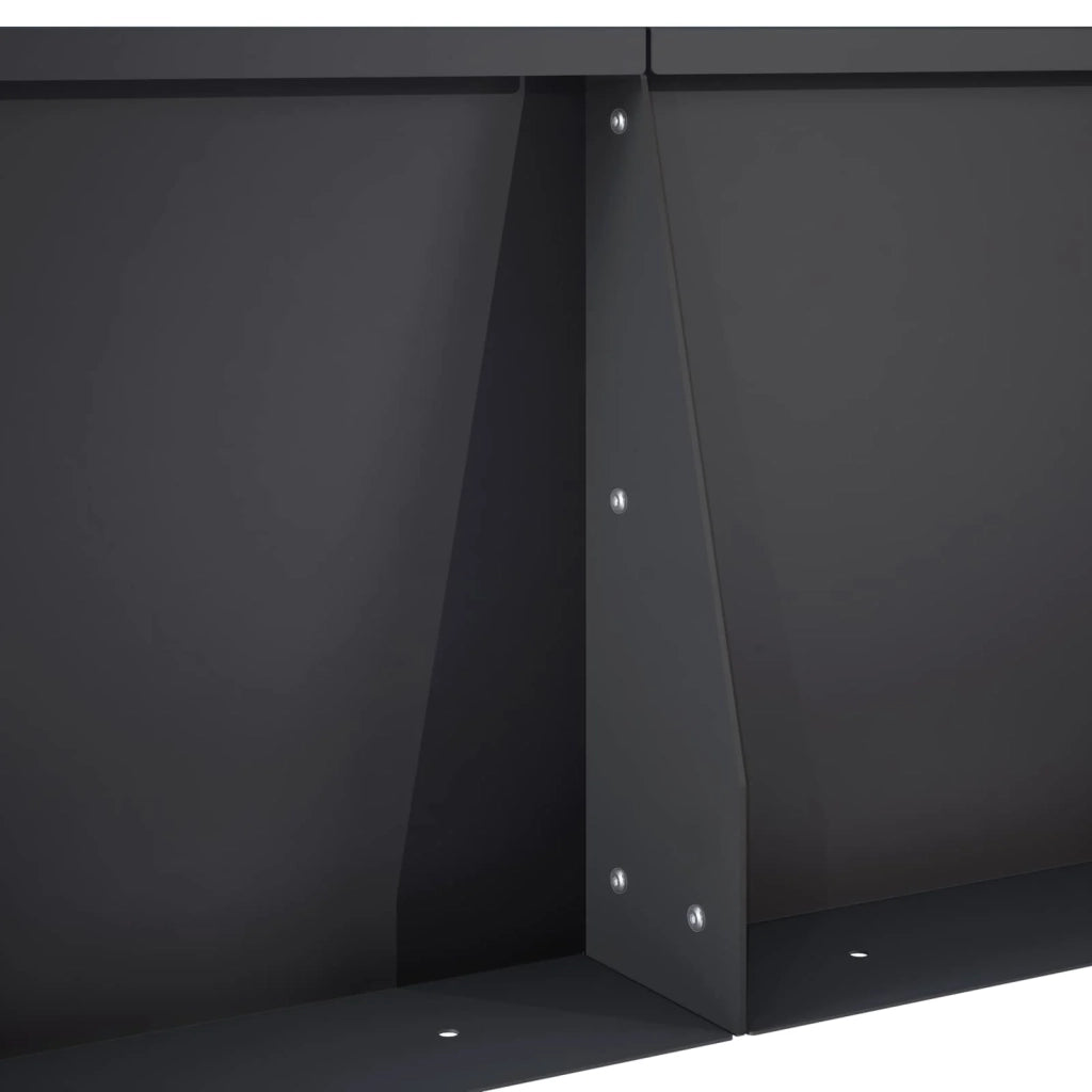 Muro di contenimento 2 pz 50 x 50 x 30 cm Acciaio Nero 8015200
