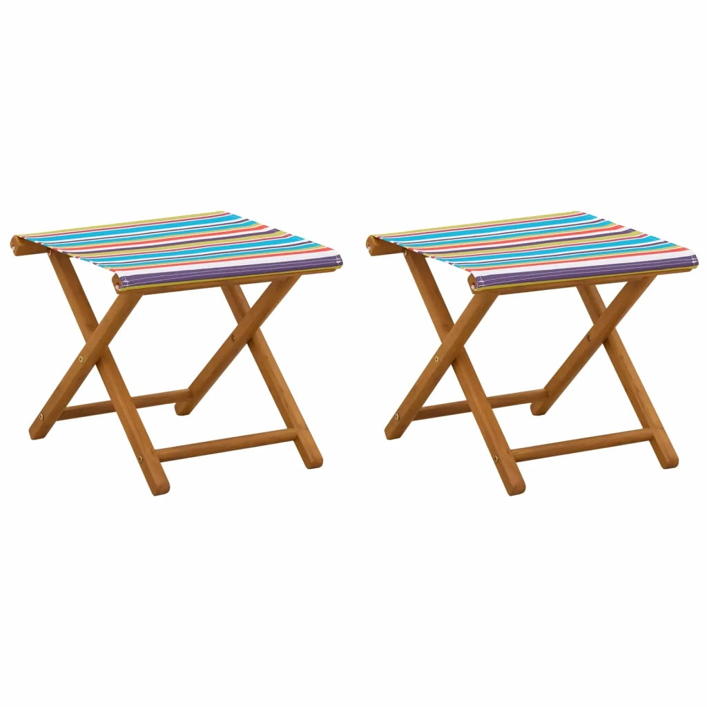 Lettino 2 pcs Legno di Eucalipto Massello Multicolore 42024895