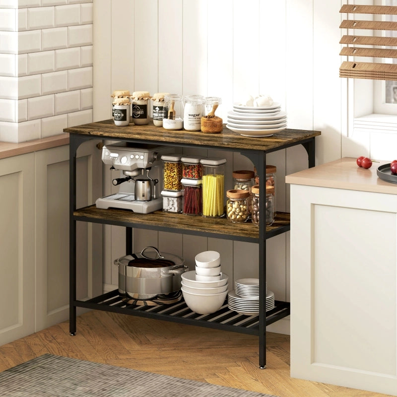 REGGIPANE da cucina 100x50x90 cm Legno Marrone Rustico
