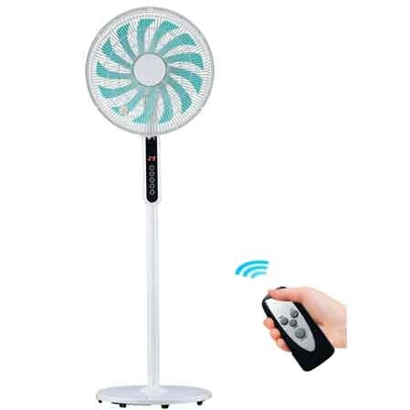 VENTILATORE A PIANTANA CON TELECOMANDO E TIMER Ø 40 cm - 13 pale