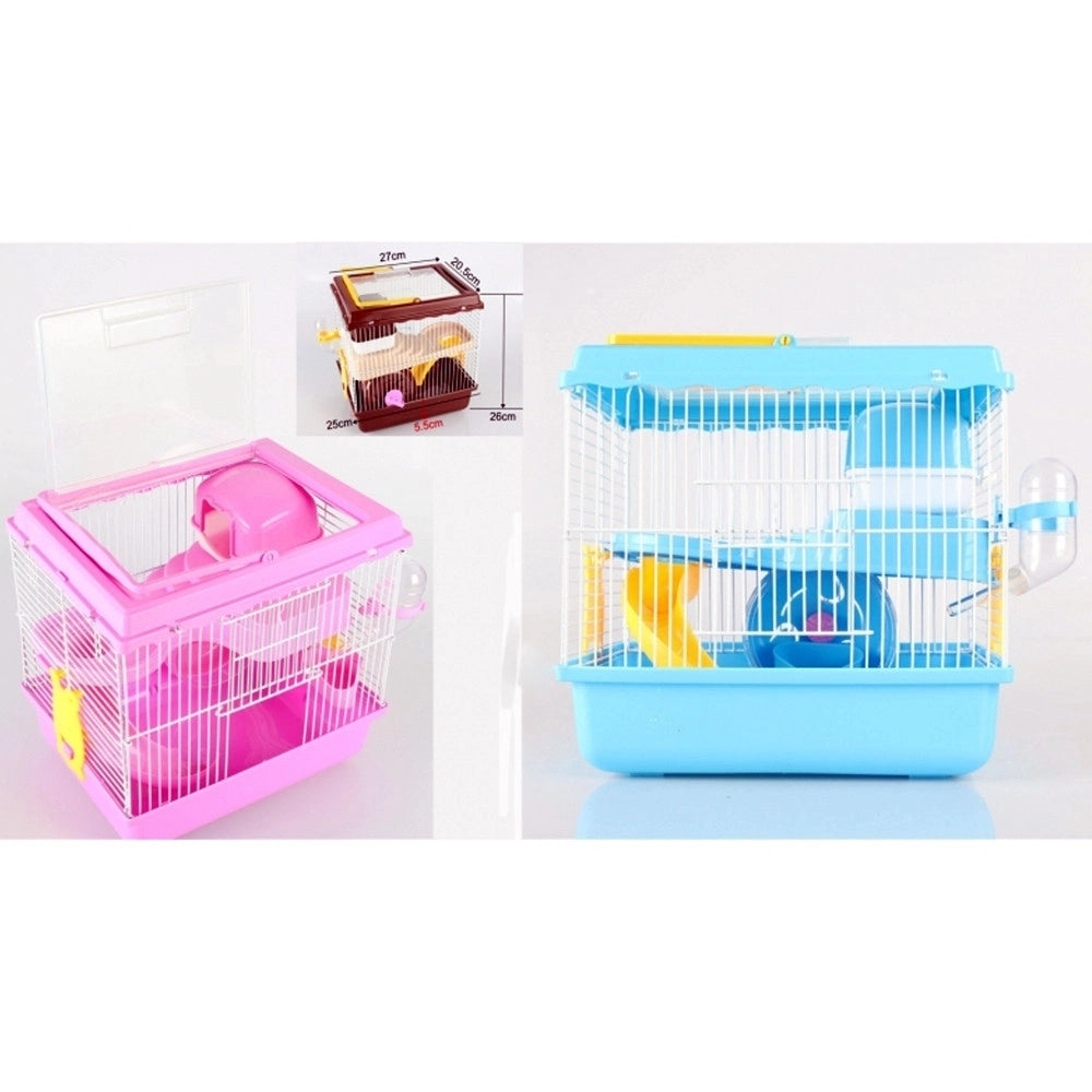 Trade Shop - Gabbia Per Criceto Criceti Roditore Topo Ruota Scivolo Abbeveratoio Mangiatoia -