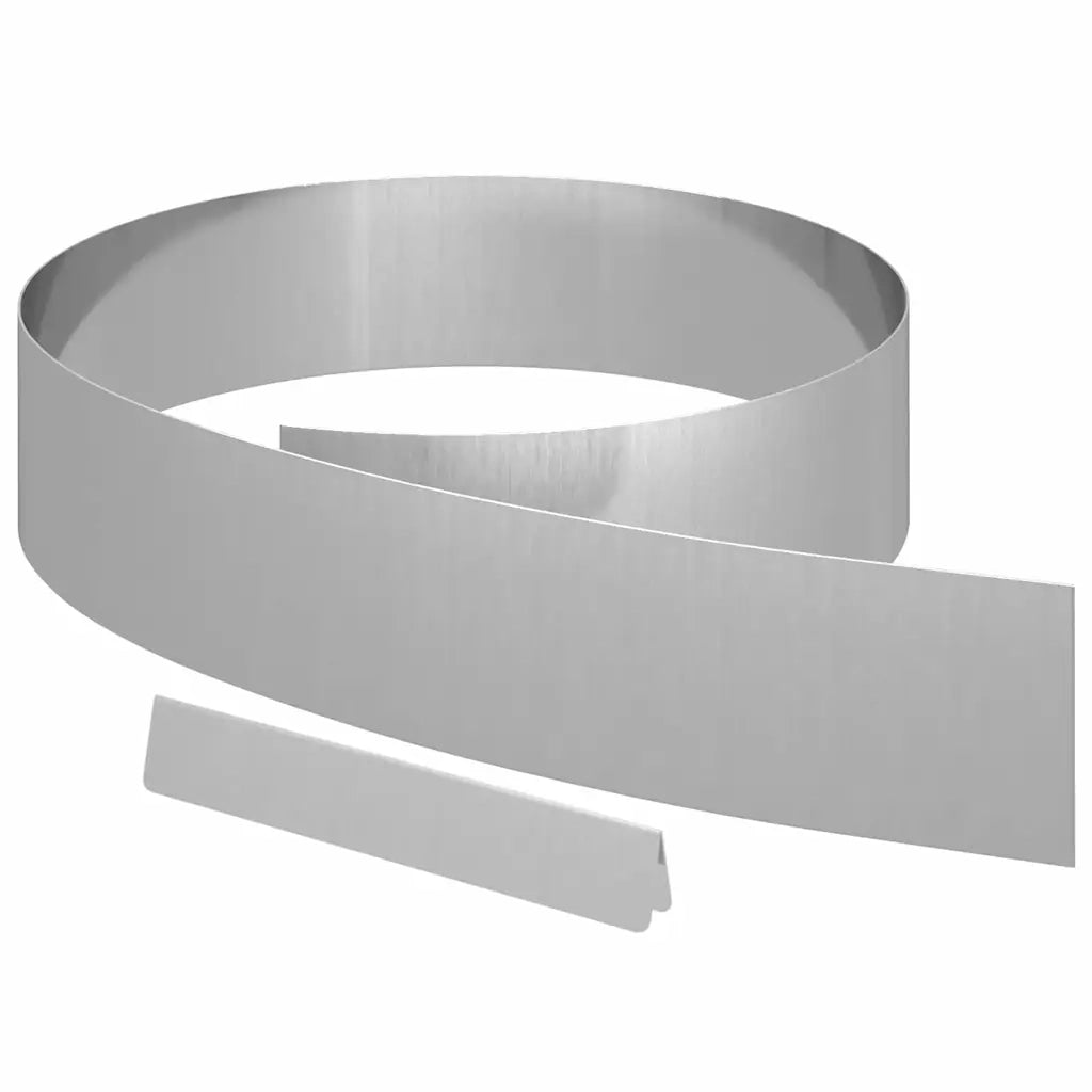 Bordura per Prato 450 x 15 cm Acciaio zincato Argento 868024
