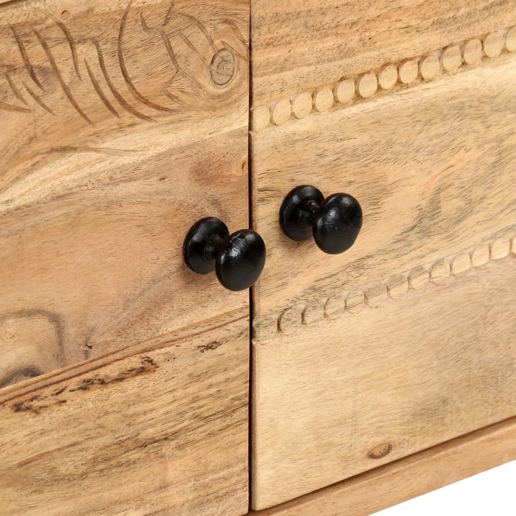Buffet credenza cassettiera armadio mobile contenitore organizer per cucina soggiorno salotto 115 x 35 x 75 cm legno massello di acacia marrone 02_0029527