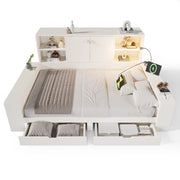 Letto a Divanetto 140 x 200 cm; Letto Matrimoniale - 2 Cassetti; USB e Type-C