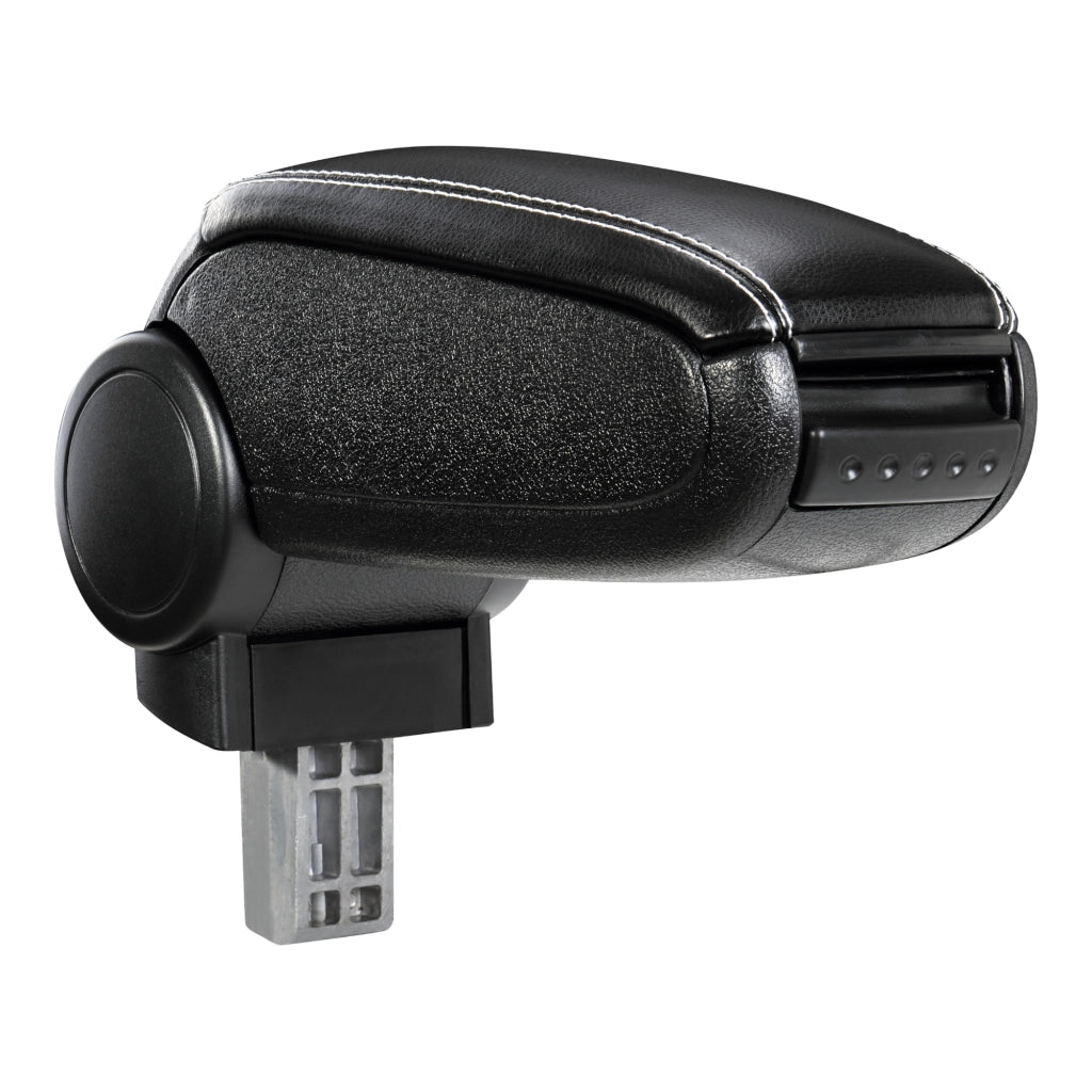 Bracciolo Centrale per Opel Corsa F - Similpelle Nero con Cucitura Bianca pro.tec