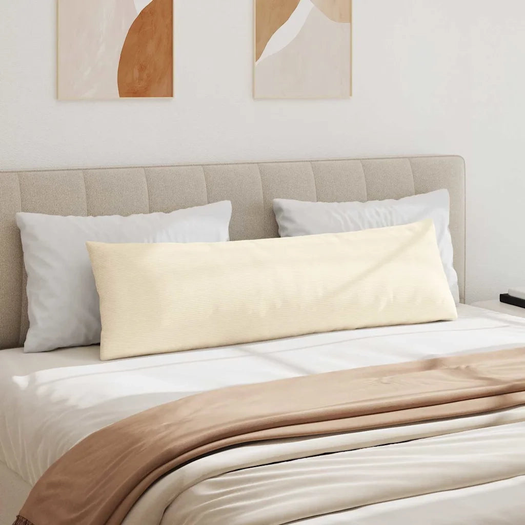 Cuscini da Divano 2 pcs Crema 145 x 40 cm Tessuto in Cords