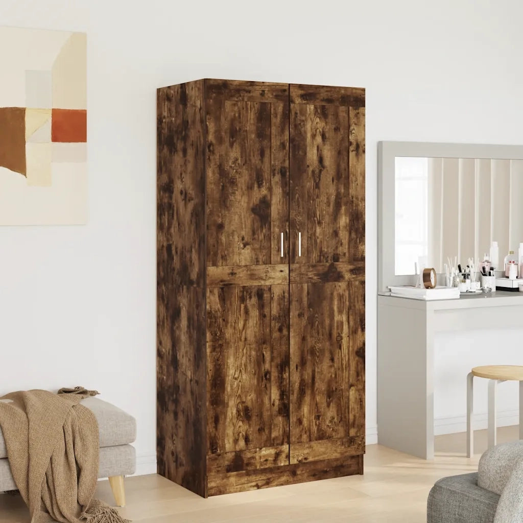Armadio Rovere Fumo 82,5x51,5x180 cm in Legno Multistrato 826638