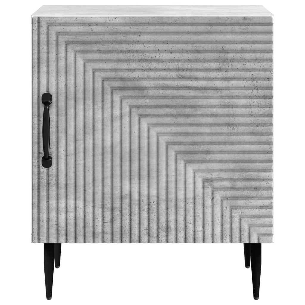 Comodino | Armadio da Notte | Mobiletto da notte Grigio Cemento 43 x 34,5 x 50 cm
