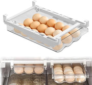 Egg tray con guida e maniglia - contenitore per uova spazievendente per frigorifero - per massimo 18 uova