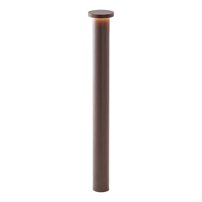 TIBERIO Bollard Led 10W 82° IP65 4000K 9D 75cm in alluminio finitura Corten - Illuminazione da esterno professionale per giardini