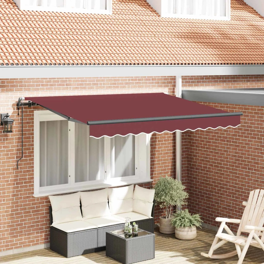 Tenda Retrattile Borgogna 250 x 200 cm Tessuto 3329384