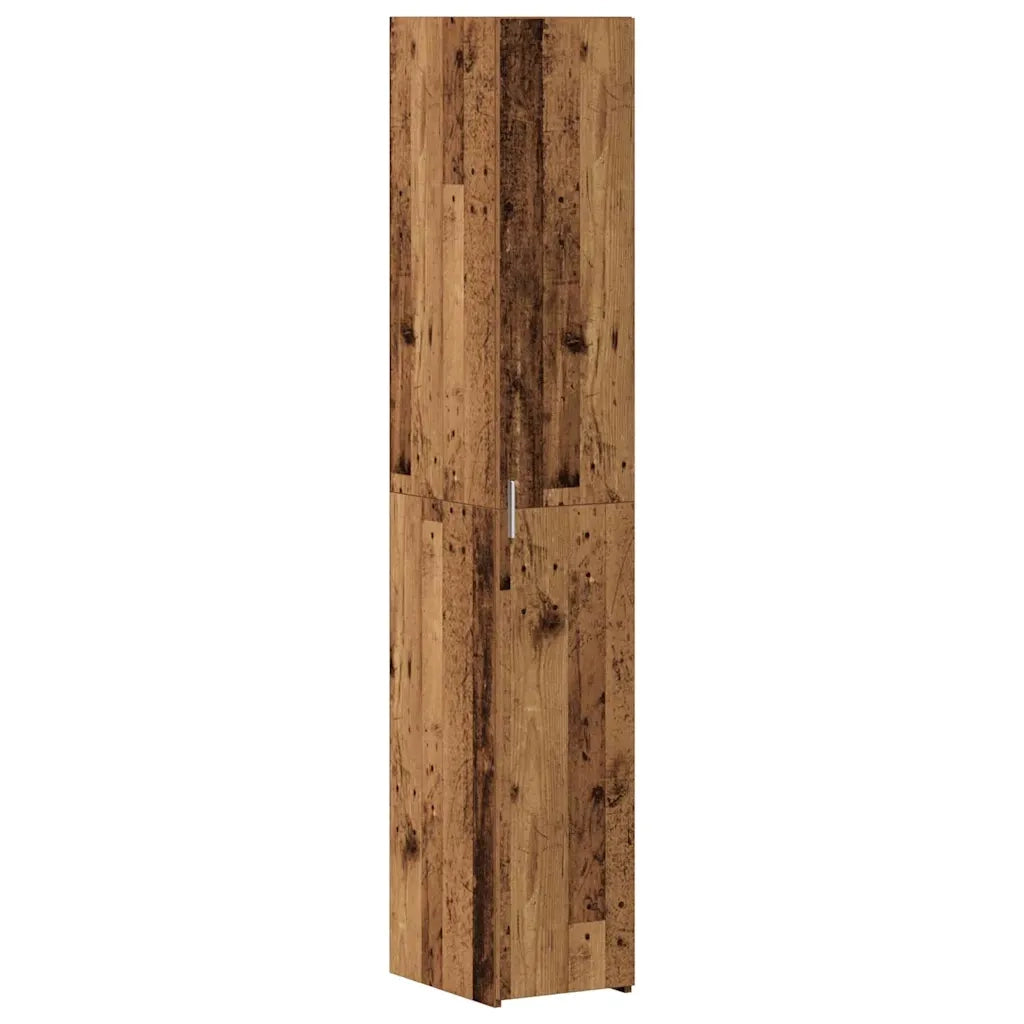 Credenza 2 pz-Set di 2 Buffet-Armadio da cucina Legno vecchio 30 x 42,5 x 185 cm