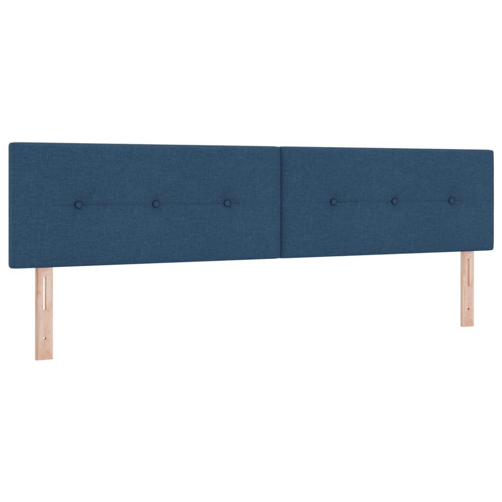Testata LED  Button Tufted Blu 100 cm Tessuto