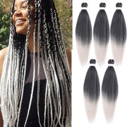 Estensioni capelli a 8 raccolte - capelli in velluto pre-stirati - testa di capelli Yaki - trattamento con acqua calda - morbidi al tatto - 26 pollici, 90±5g/pack