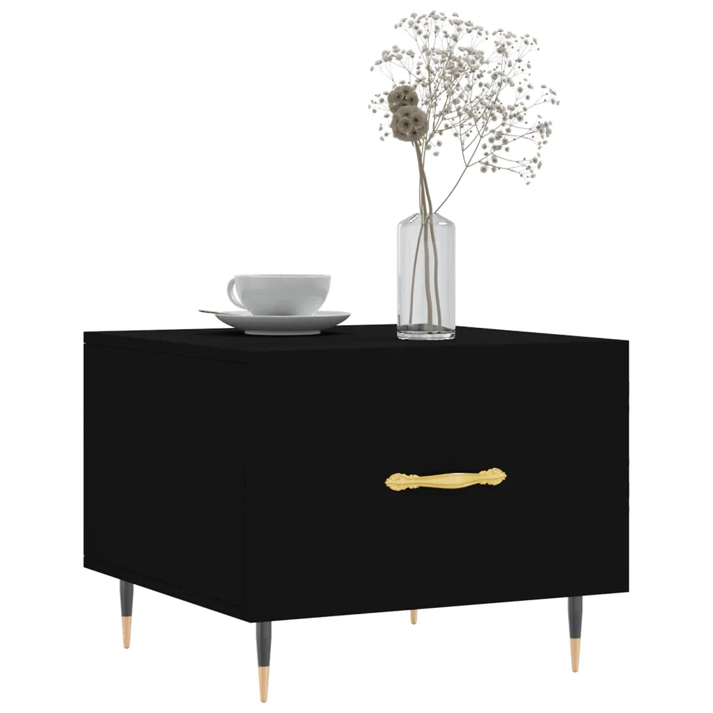 Tavolino da salotto | Tavolino da caff¨¨ | Tavolino da Soggiorno Nero 50x50x40 cm in Legno Multistrato