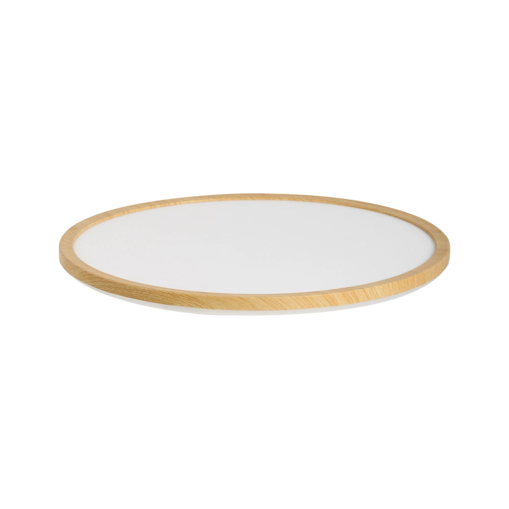 Plafoniera LED Marrone Chiaro 42 cm Sintetica Rotonda Pannello Luminoso LED a Filo Soffitto con Telecomando