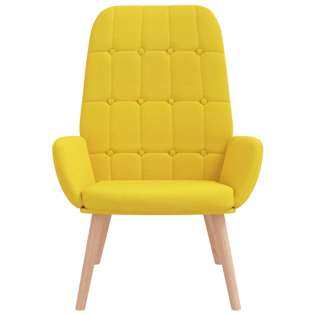 Sedia Relax Giallo Chiaro in Tessuto 4102648