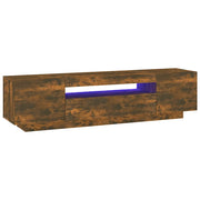 Mobile TV | Armadietto TV | Mobile Porta TV con Luci LED Rovere Fumo 160x35x40 cm