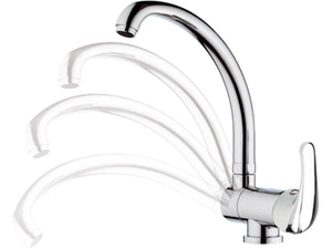 Rubinetto lavello con bocca alta girevole, tipo lusso - serie 35