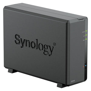 Synology nas tower 1bay 2.5/3.5 ssd/hdd sata max 12tb, cpu quad-core realtek rtd1619b ram 1 gb ddr - DS124 EX DS118