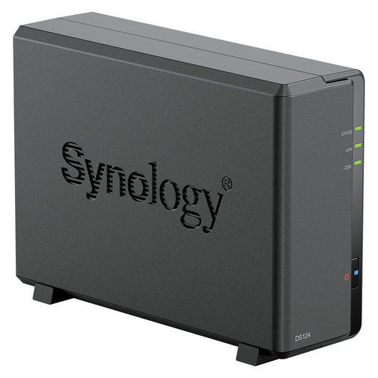 Synology nas tower 1bay 2.5/3.5 ssd/hdd sata max 12tb, cpu quad-core realtek rtd1619b ram 1 gb ddr - DS124 EX DS118