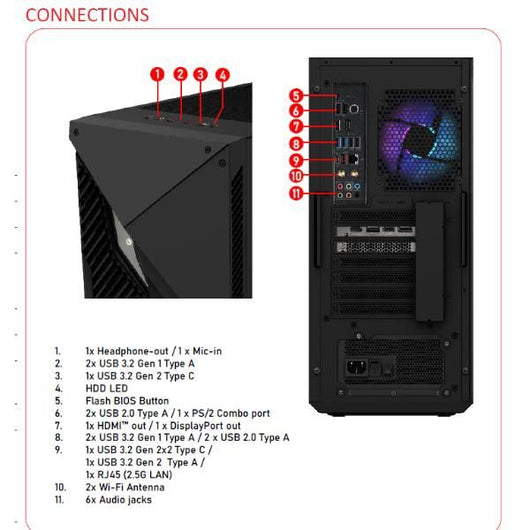 Msi mpg infinite x2 14nug7-471it intel® core™ i7 i7-14700kf 32 gb ddr5-sdram 2 tb ssd nvidia geforce rtx 4080 super windows 11 home tower pc nero - 00-B90421-471