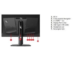 Msi mag 271qpx qd-oled e2 monitor pc 67,3 cm (26.5") 2560 x 1440 pixel wide quad hd nero - 9S6-3CD89T-009