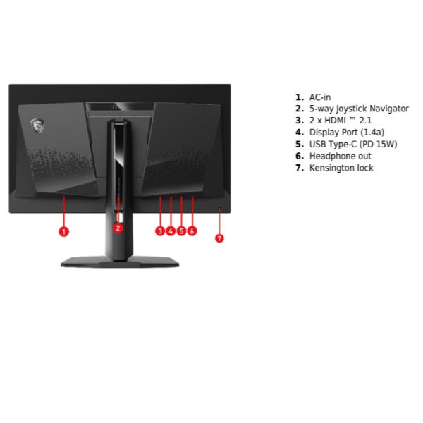 Msi mag 271qpx qd-oled e2 monitor pc 67,3 cm (26.5") 2560 x 1440 pixel wide quad hd nero - 9S6-3CD89T-009