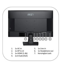 Msi pro mp245g monitor pc 60,5 cm (23.8") 1920 x 1080 pixel full hd lcd nero - 9S6-3PC1CM-004