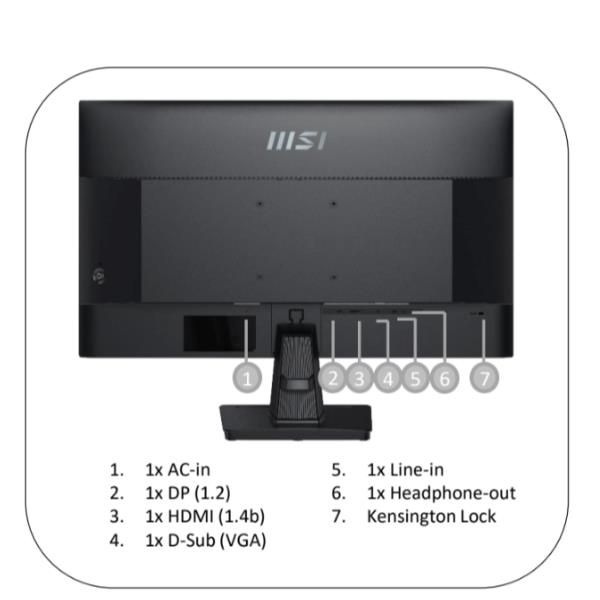 Msi pro mp245g monitor pc 60,5 cm (23.8") 1920 x 1080 pixel full hd lcd nero - 9S6-3PC1CM-004
