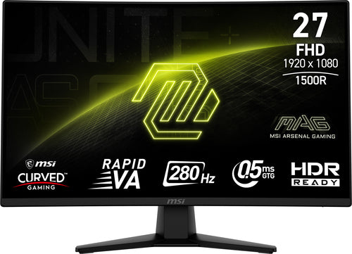 Msi monitor gaming curvo 27 led va fhd 16:9, 1ms 280hz, dp/hdmi - 9S6-3CE31T-004