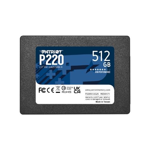 Ssd patriot 512gb p220 2.5 sata3 read:550mb/write:500 mb/s - p220s512g25