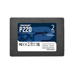 Patriot ssd interno p220 2tb sata3 2,5 read/write 550/500 mbps - P220S2TB25