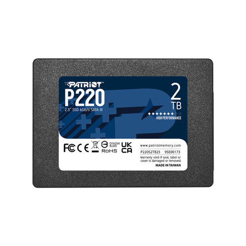 Patriot ssd interno p220 2tb sata3 2,5 read/write 550/500 mbps - P220S2TB25