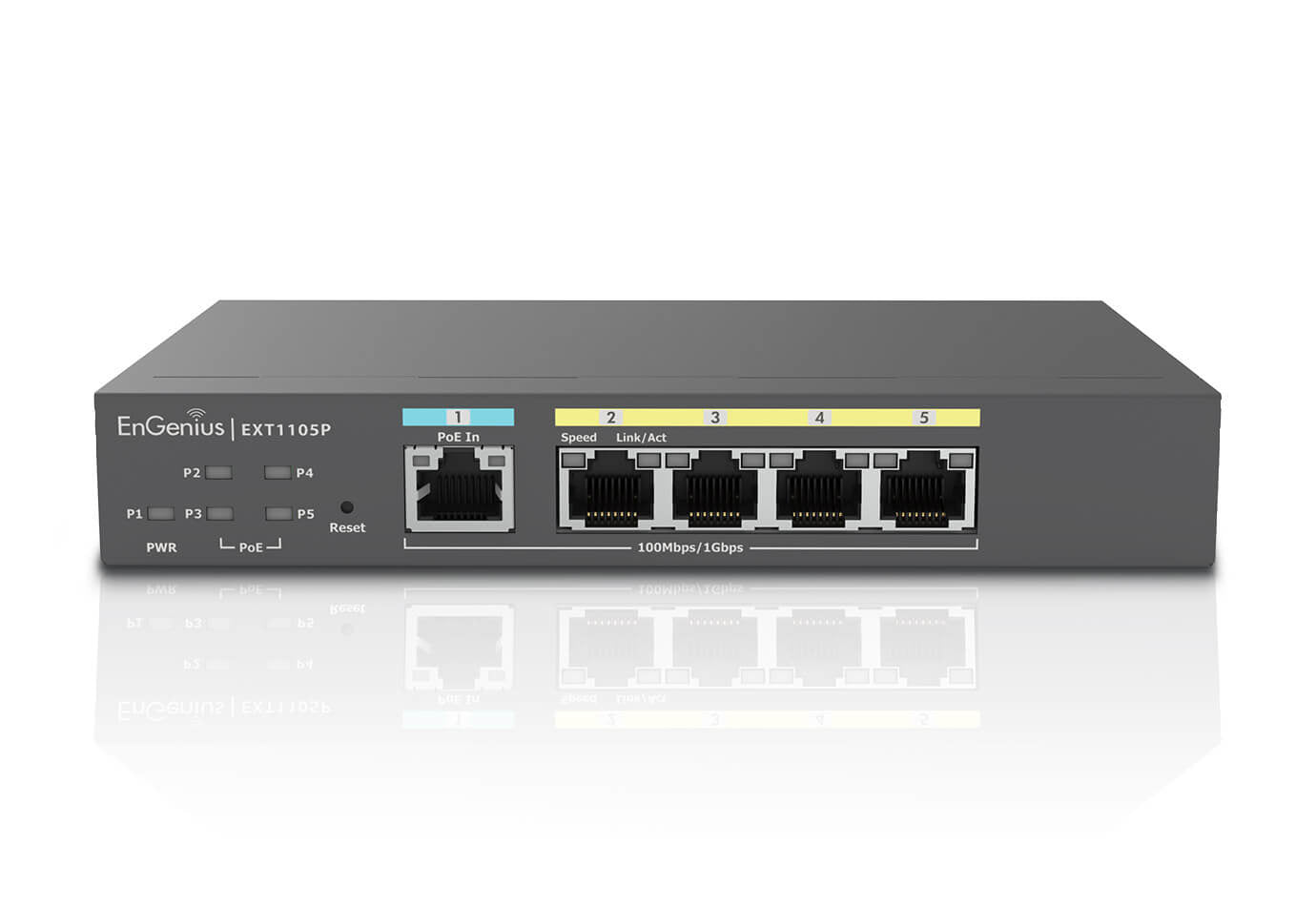 Engenius ext1105p switch di rete gestito l2 gigabit ethernet (10/100/1000) supporto power over ethernet (poe) nero