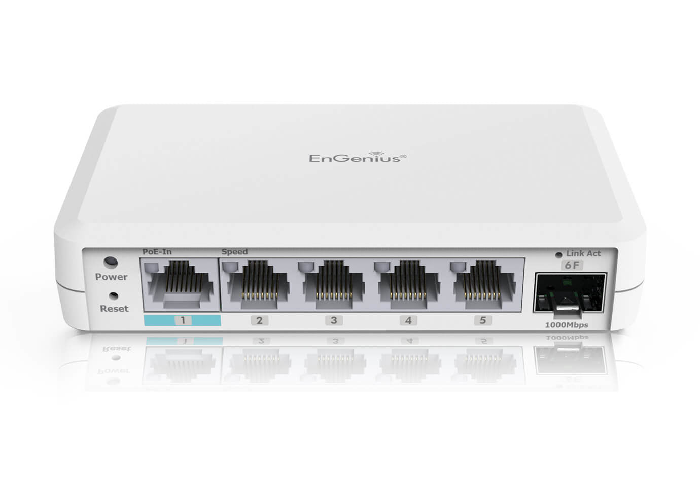 Engenius ext1106 switch di rete l2 gigabit ethernet (10/100/1000) supporto power over ethernet (poe) bianco