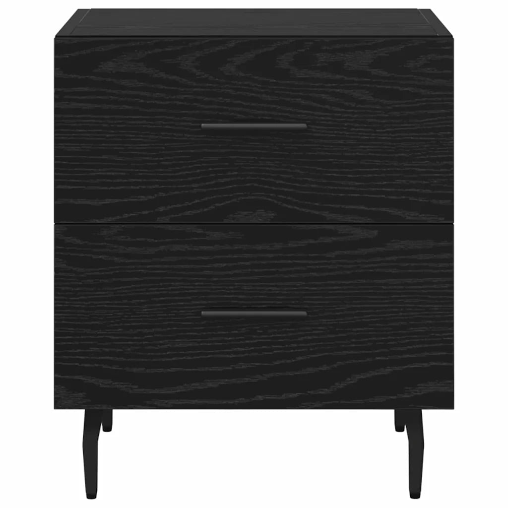 Armadio da Notte 2 pcs Rovere Nero 40 x 35 x 47,5 cm