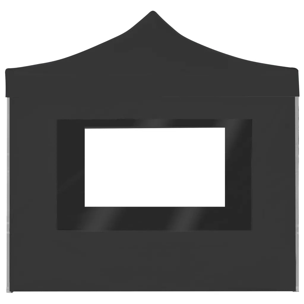 Gazebo Pieghevole con Pareti in Alluminio 3x3 m Antracite 45488