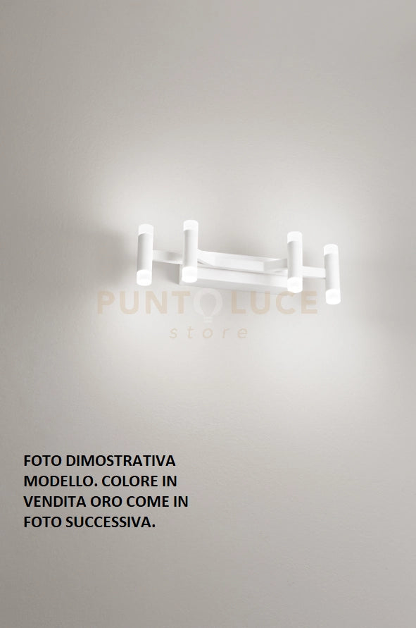 Applique in metallo e alluminio  oro Candles LED 24W 3000K CRI?80 220-240V 50/60Hz 1680Lm biemissione dimmerabile