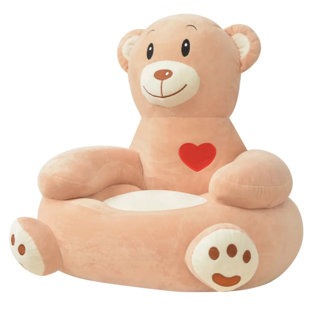 Poltrona in Peluche per Bambini Orsacchiotto Marrone