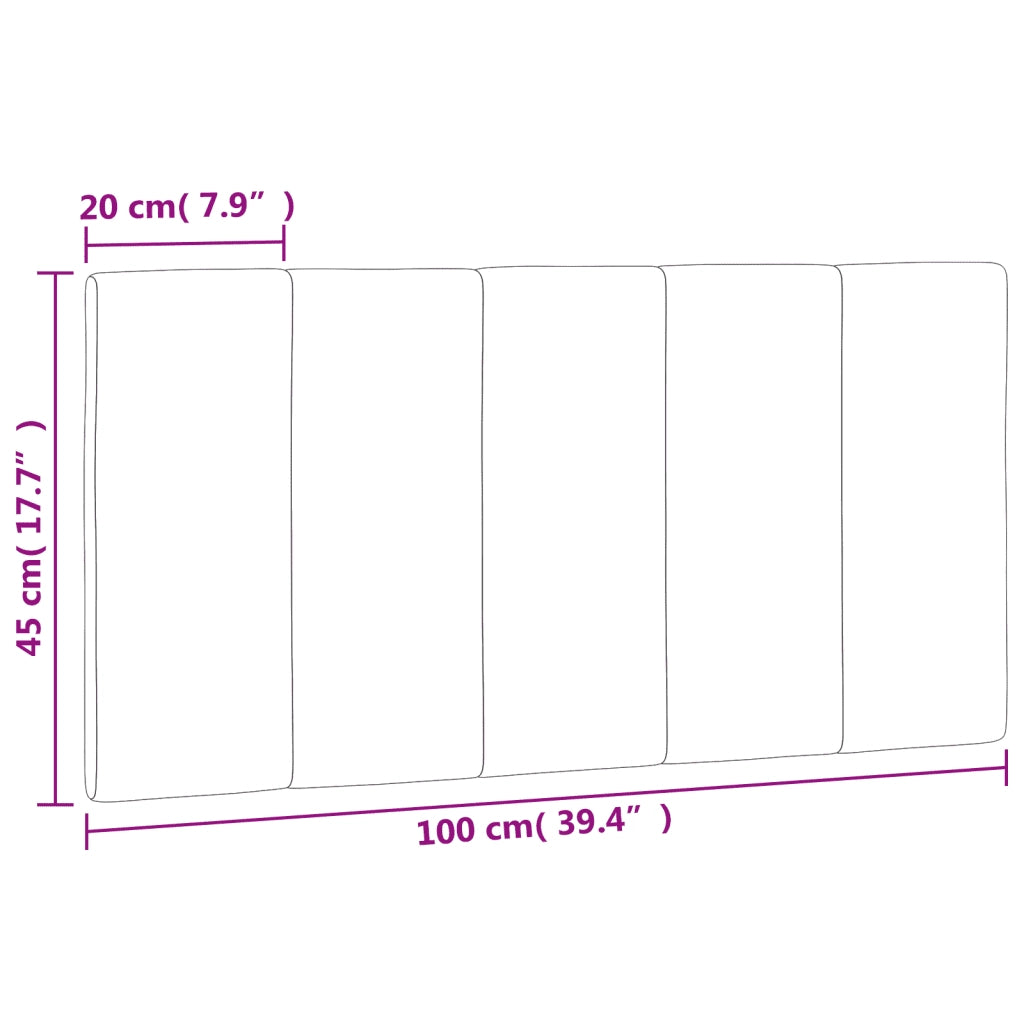 Cuscino testiera Hanko Grigio Scuro 100 cm Velluto 3207721