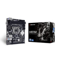 Mb biostar h61mhv3 h61 am4 2ddr3 vga+hdmi pcie, 4*sata matx